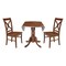 International Concepts 42 in. Dual Drop Leaf Table with 2 Cross Back Dining Chairs - 3 Piece Dining Set K581-42DP-C-14P - alternate 7